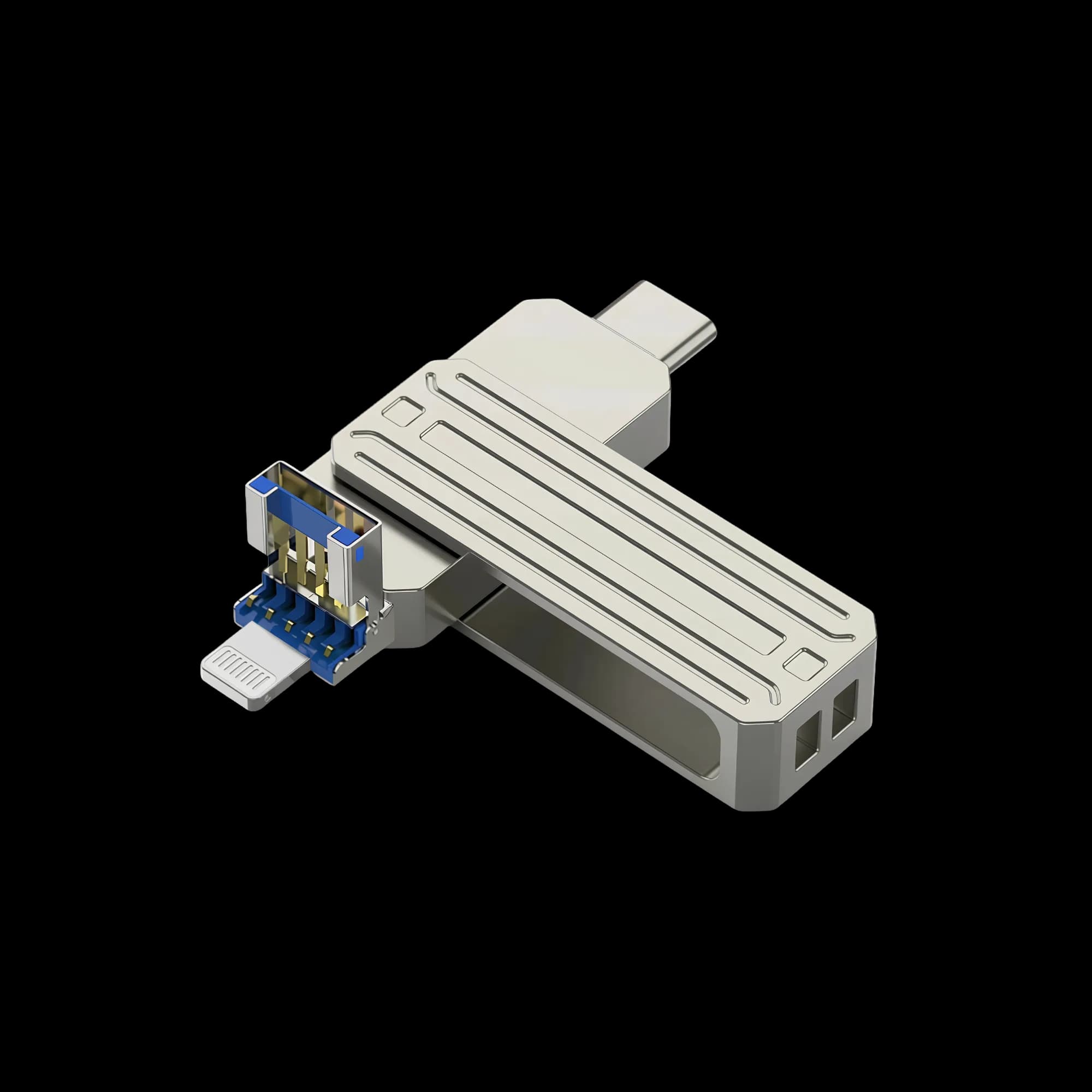 WiWU Wi-FD001 3 in1 USB Driver Disk 64GB SILVER