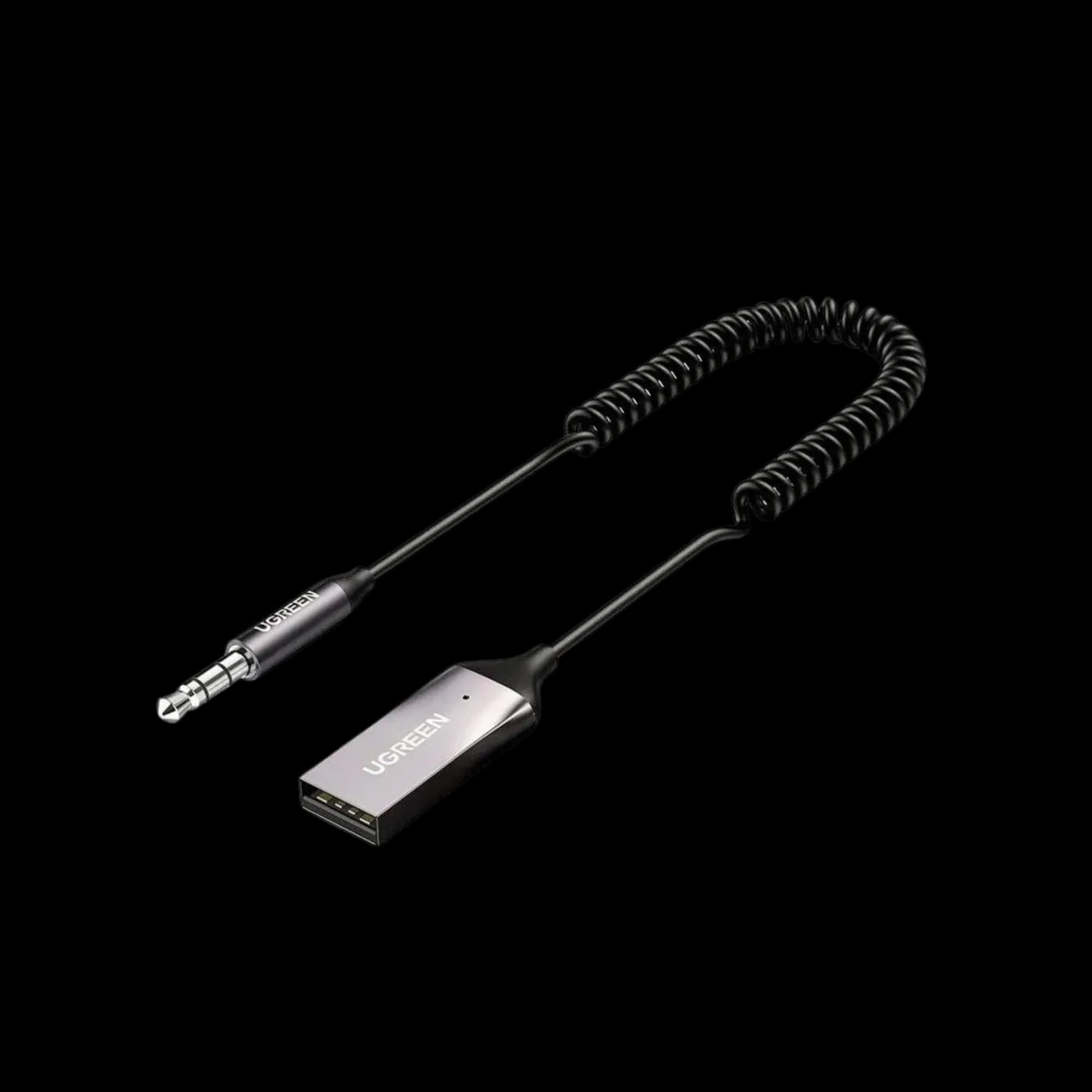 Bluetooth receiver Ugreen CM309 Bluetooth Car Receiver Aux with Mic Space Gray (UGR-70601)