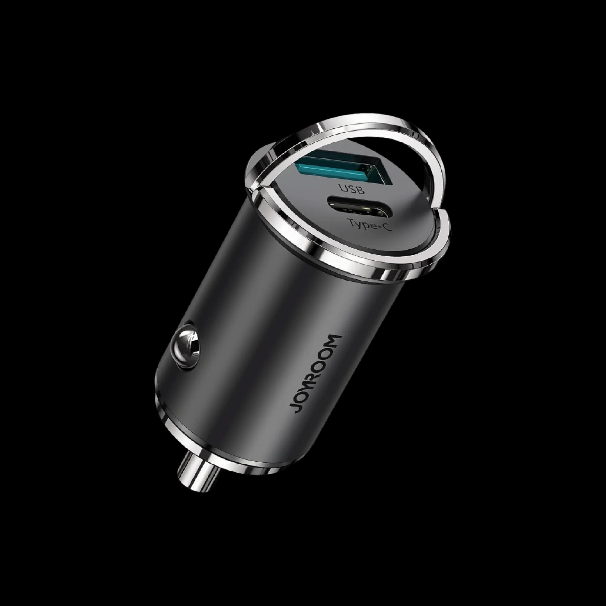 Joyroom Quick Charge USB-A/USB-C 45W 5A Car Charger Gray (C-A35-GR)