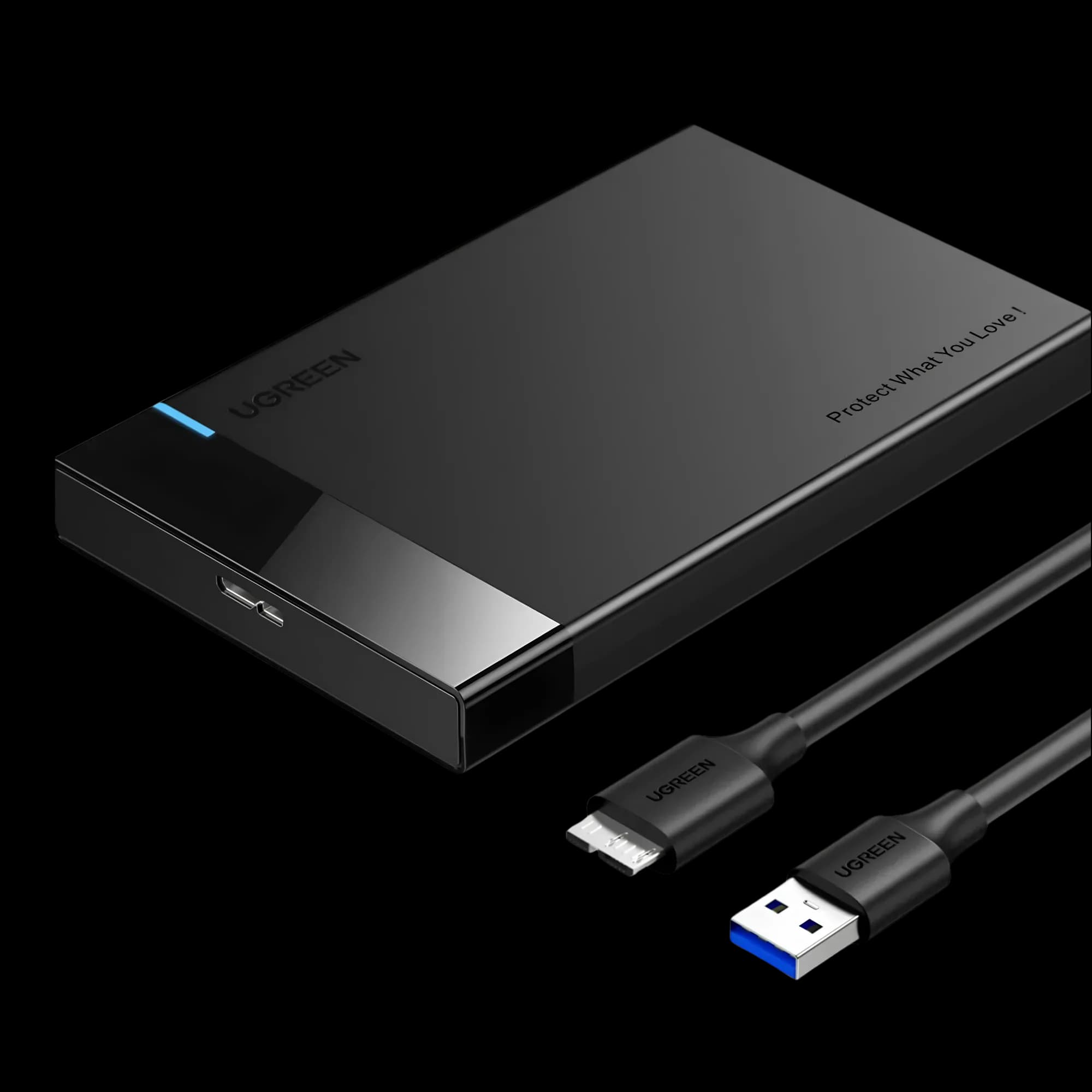 External case UGREEN CM237 pocket 2.5" USB 3.0 to SATA III SATA SSD HDD 9.5mm 7mm (60353)